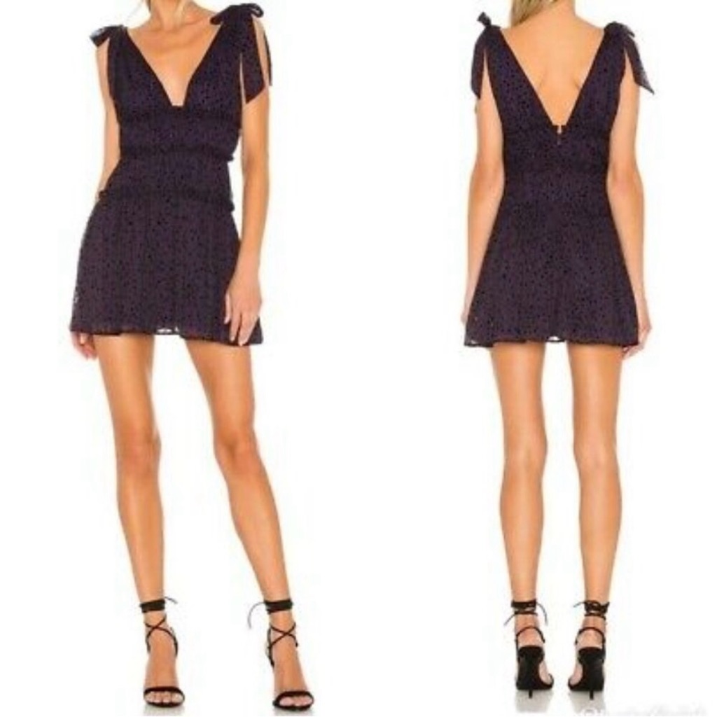 Majorelle Emmalyn Mini Dress In Midnight Purple Size Small